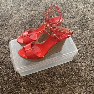 Michael Kors Wedge heel sandals 8.5 Orange